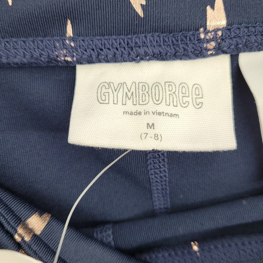 Lot of 3 Gymboree Girls M 7-8 Leggings Navy Floral Pink Lightning Bolt  NWT